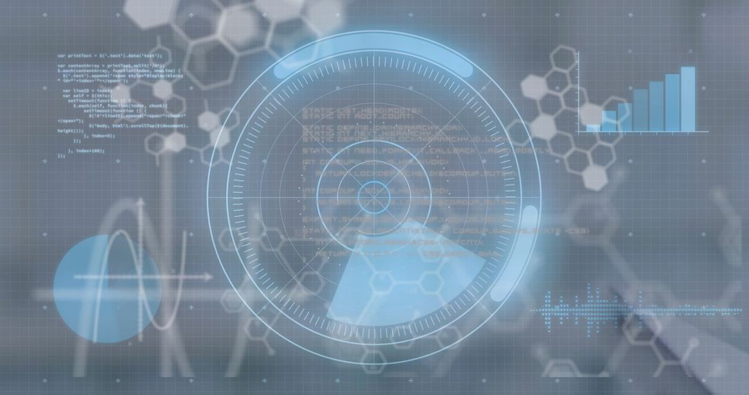 Interactive Futuristic Holographic Interface with Analytics Concepts