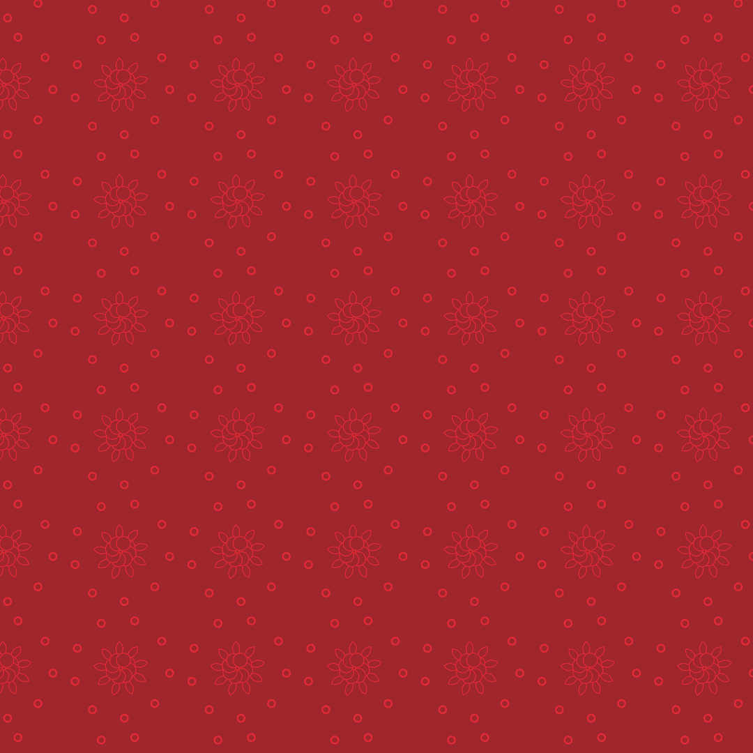 Seamless Floral Pattern with Red Flowers on Transparent Background