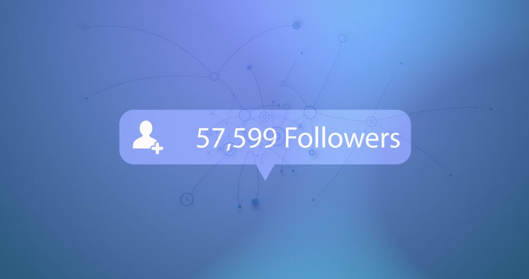 Social Media Followers Count with Digital Connectivity Background