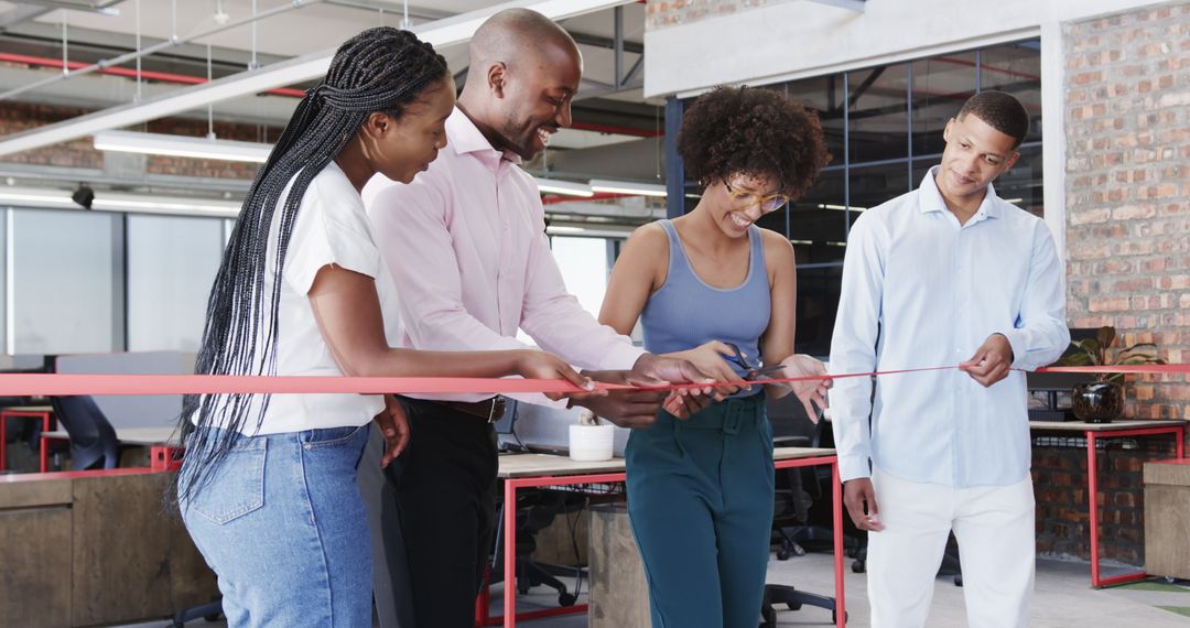 Ribbon-Cutting Office Ceremony Celebrating New Beginnings