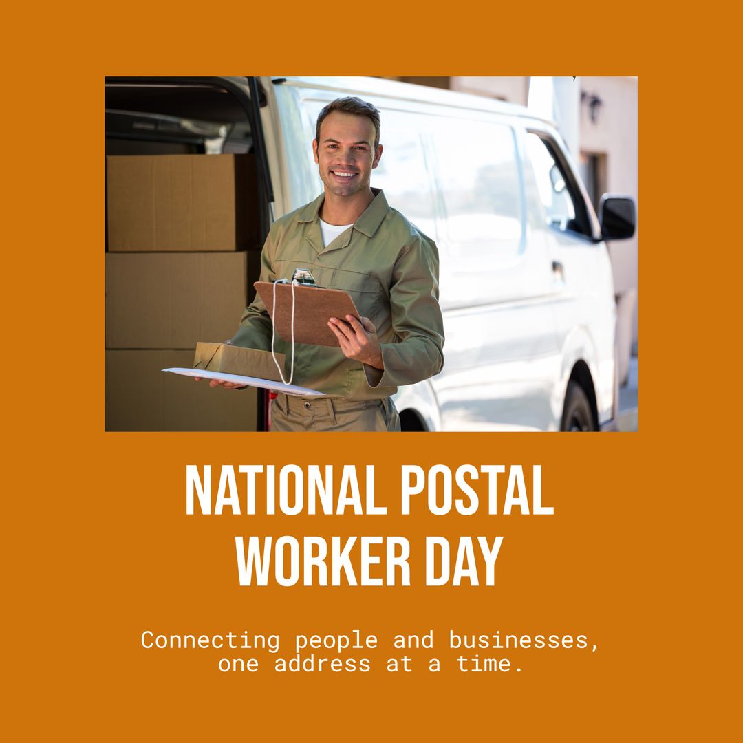 National Postal Worker Day Celebrating Couriers - Download Free Stock Templates Pikwizard.com