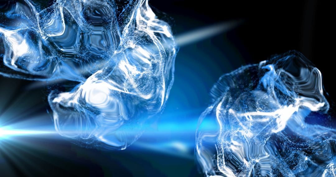 Dynamic Blue and White Abstract Fluid Forms