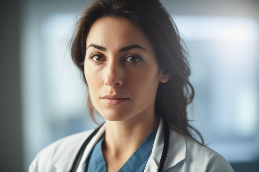 Confident Female Doctor in Medical Uniform with Stethoscope - Free Images, Stock Photos and Pictures on Pikwizard.com