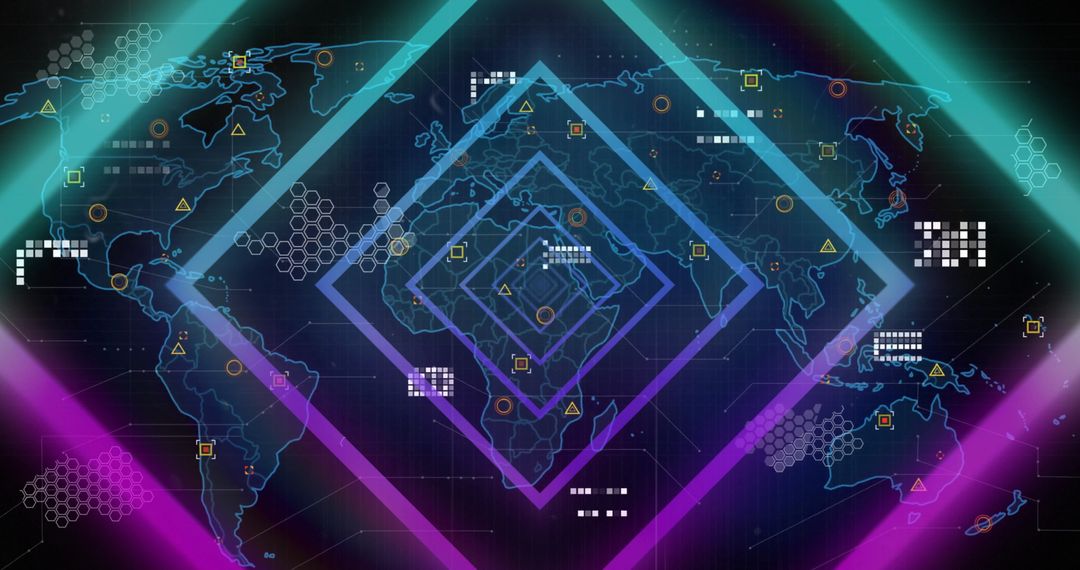 Abstract Global Data Visualization with Geometric Overlays