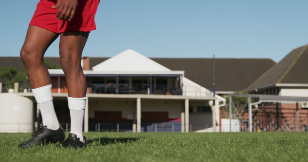 Young Athlete Practicing Soccer on Field - Free Images, Stock Photos and Pictures on Pikwizard.com