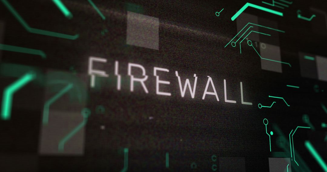 Digital Firewall with Cybersecurity Conceptual Art