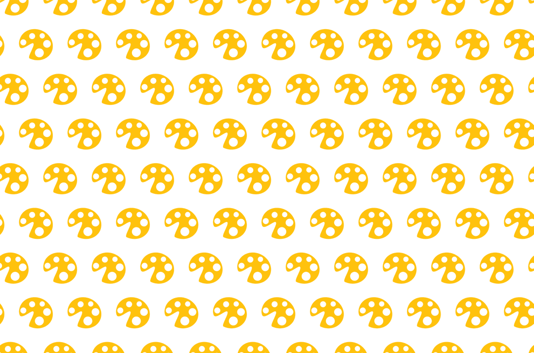 Seamless Yellow Paint Splash Pattern on Transparent Background