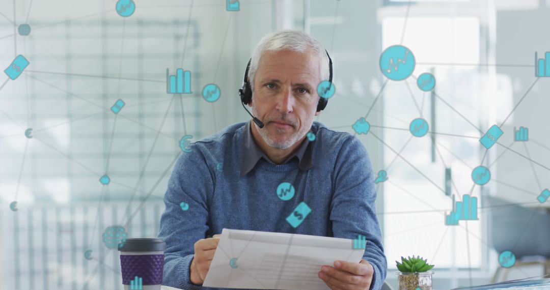 Consultant Using Headset with Virtual Networking Interface