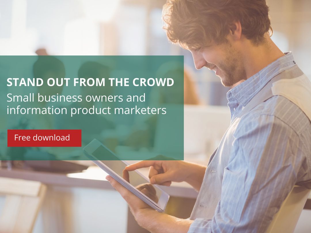 Focused Businessman Navigating Tablet for E-Book Promotion