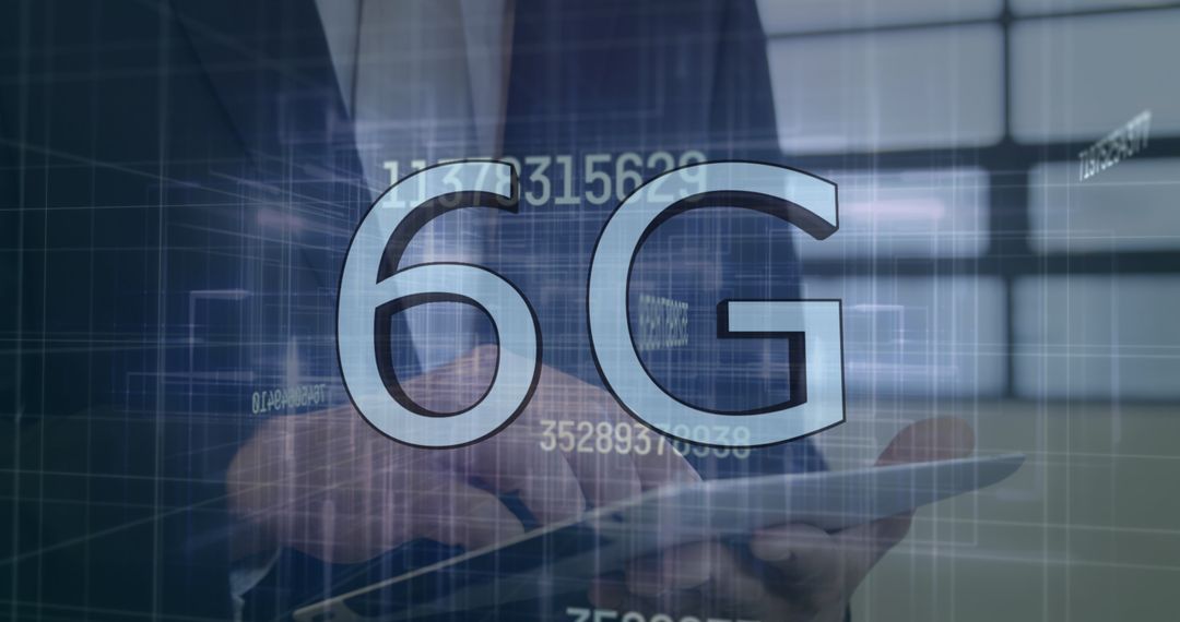 Business Professional Engaging with Advanced 6G Technology