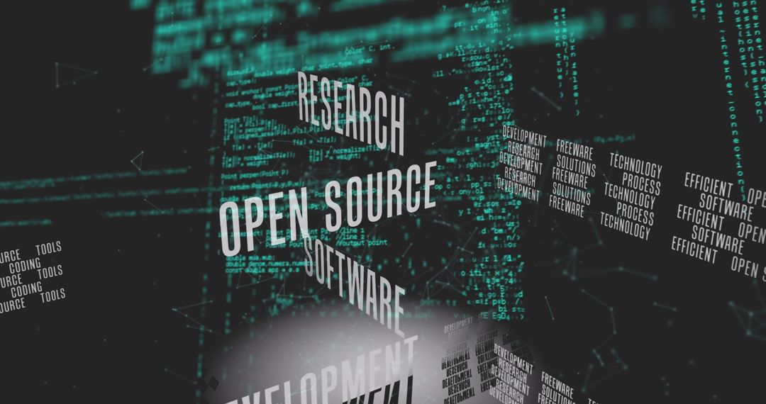 Abstract Open Source Software Development Design with Code - Free Images, Stock Photos and Pictures on Pikwizard.com