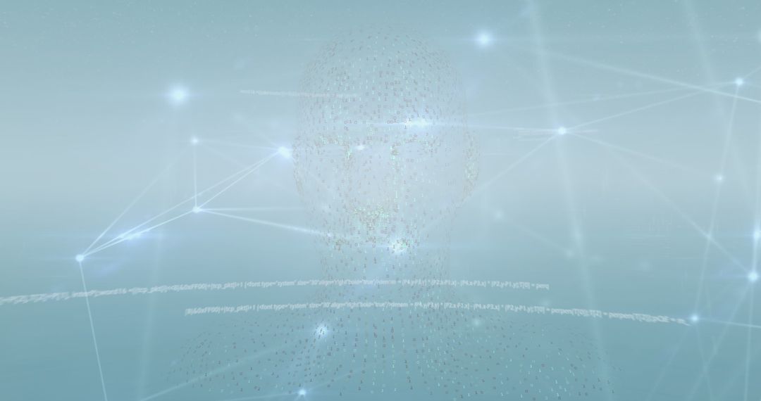 Futuristic Digital Network Interface Visualization