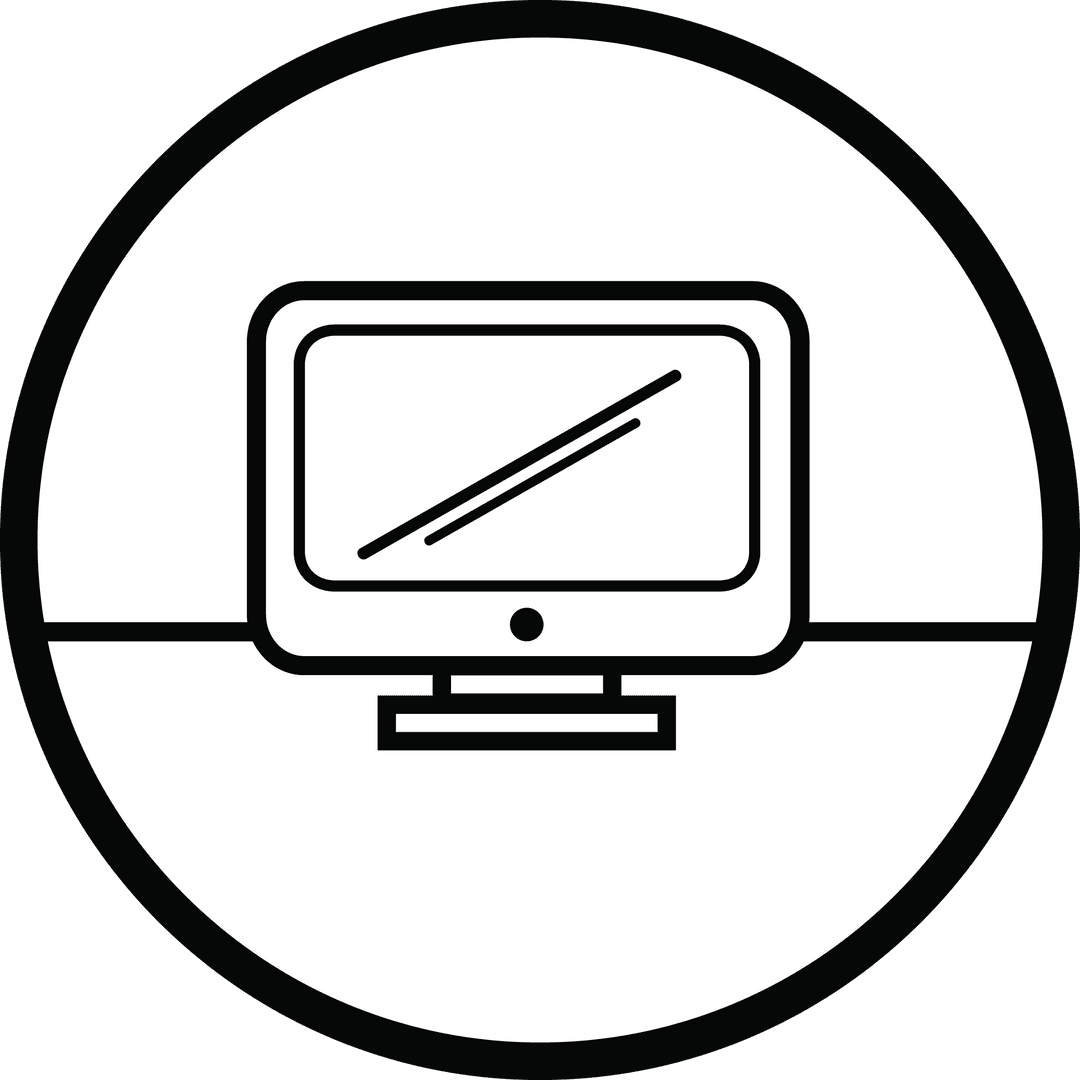 Transparent Tablet Icon in Circle for Tech and Communication Design