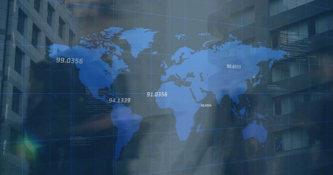 Global Data Concept with World Map Overlay - Free Images, Stock Photos and Pictures on Pikwizard.com