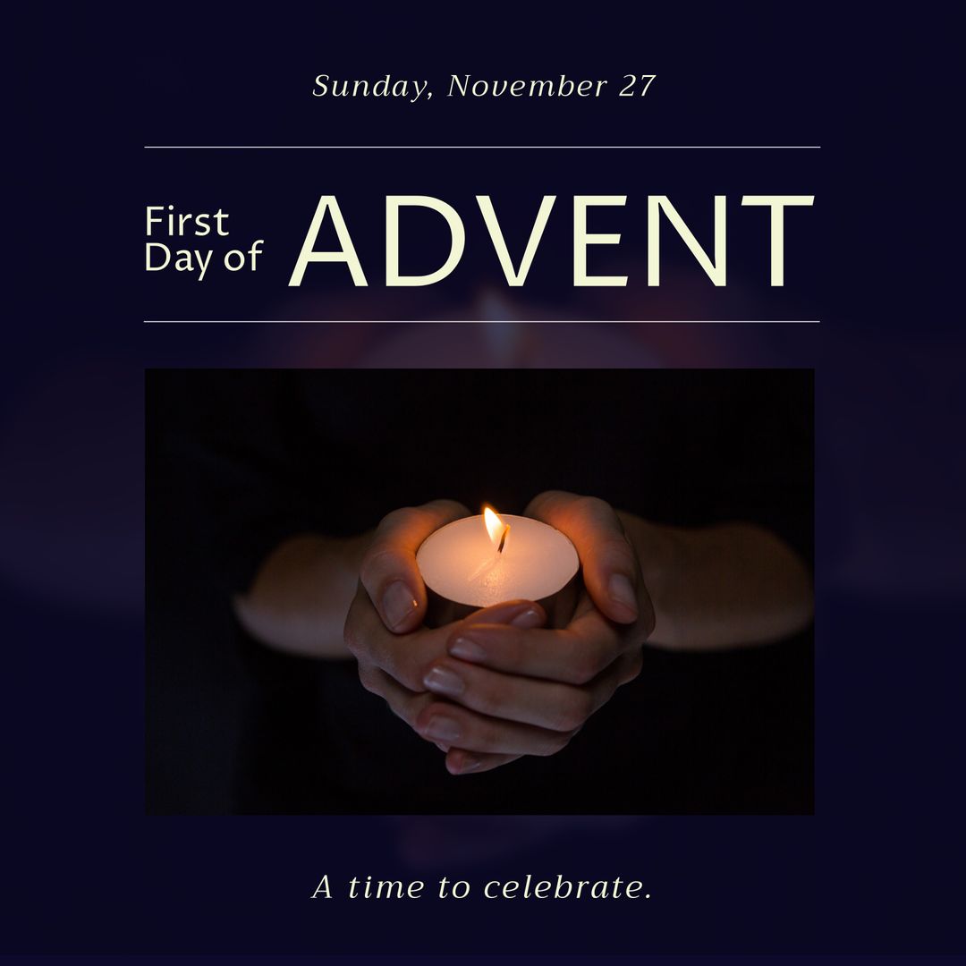 First Day of Advent Celebrated with Candle Light Ceremony - Download Free Stock Templates Pikwizard.com