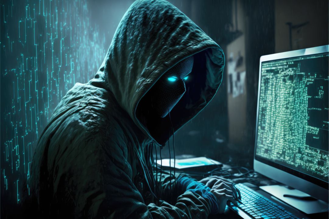 Anonymous Hacker in Hoodie Using Computer at Night - Free Images, Stock Photos and Pictures on Pikwizard.com