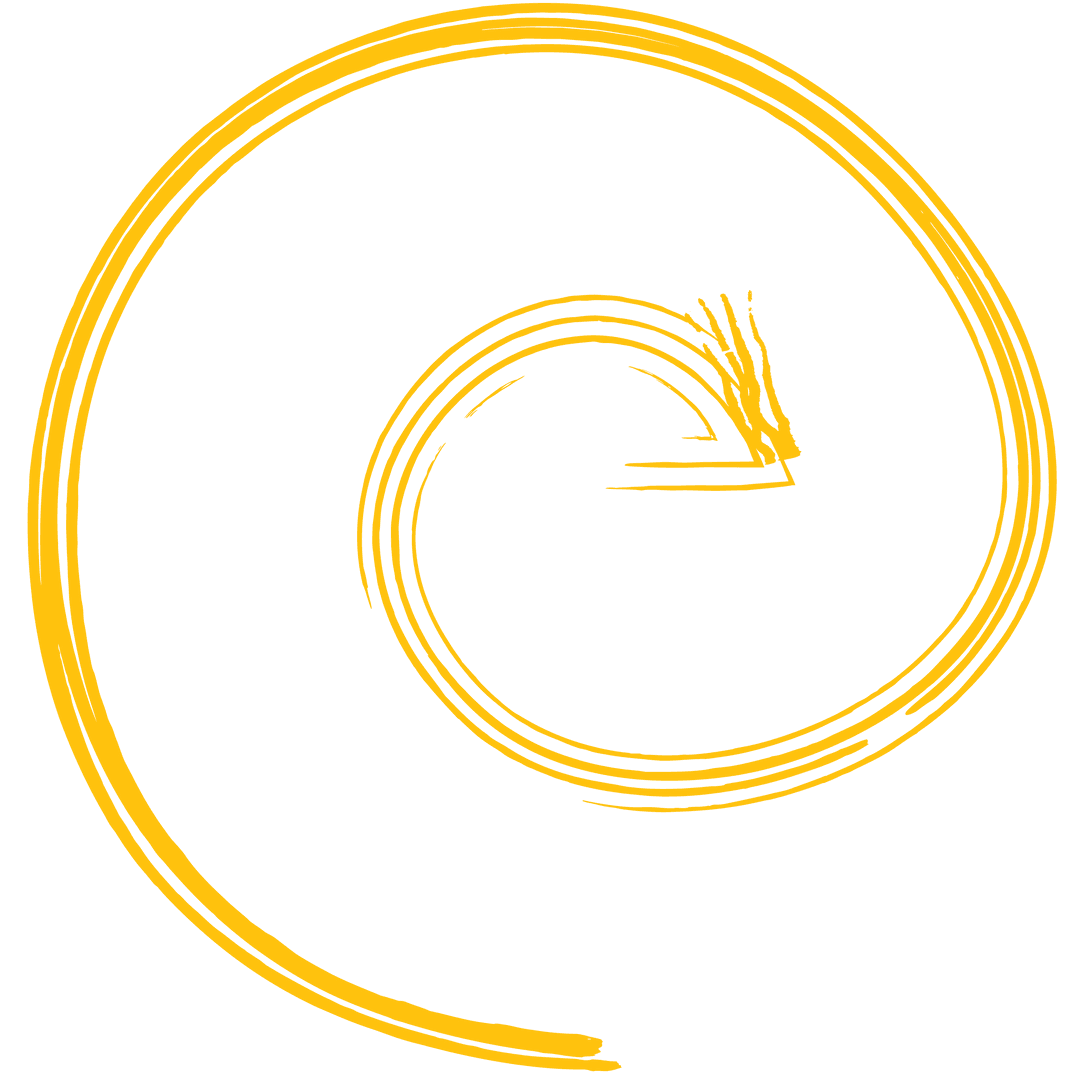 Yellow Spiral Arrow Vector on Transparent Background