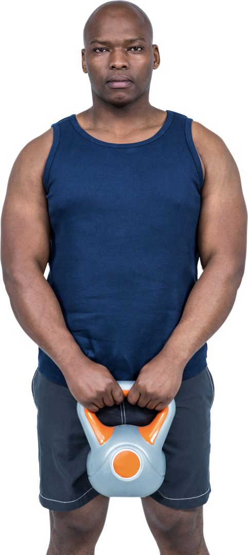 Muscular Man Exercising with Transparent Background Holding Kettlebell - Download Free Stock Images Pikwizard.com