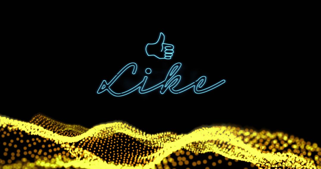 Neon 'Like' with Data Wave Concept Design