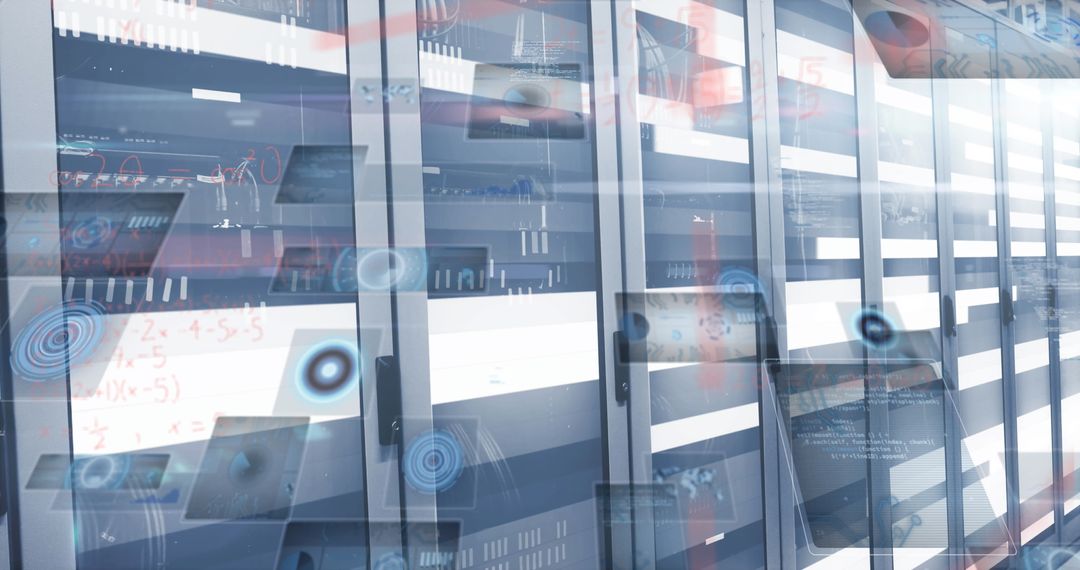 Digital Technology Interface Over Modern Data Center