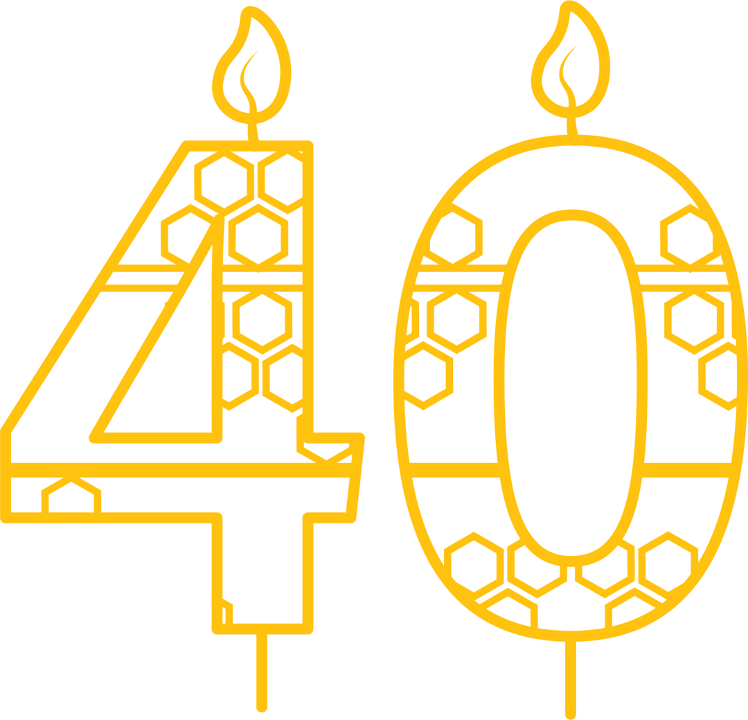 Yellow 40 Birthday Candle Illustration on Transparent Background - Download Free Stock Images Pikwizard.com