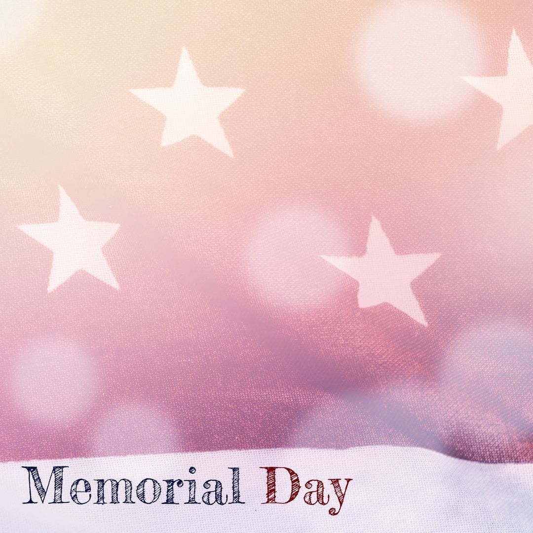 Memorial Day Tribute with Faded American Flag Design