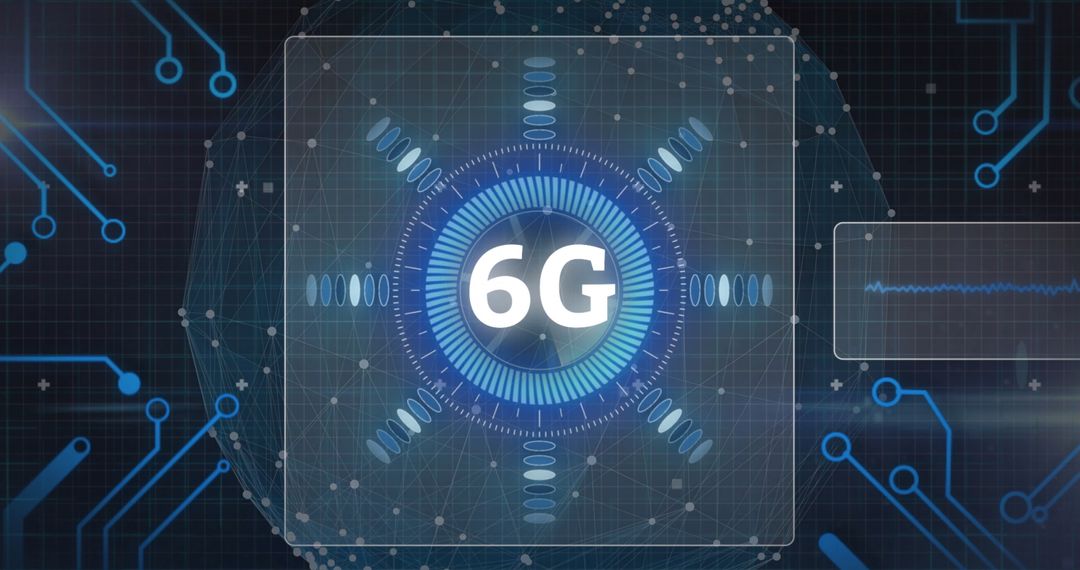 Innovative 6G Technology Concept in Futuristic Digital Interface