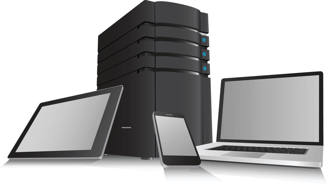 Transparent Electronics Devices Illustration for Communication Concept