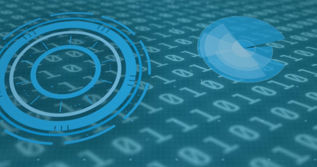 Futuristic Digital Data Concept with Lock Icon