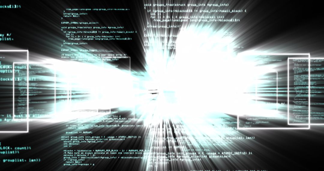 Bright Digital Data Processing Visualization