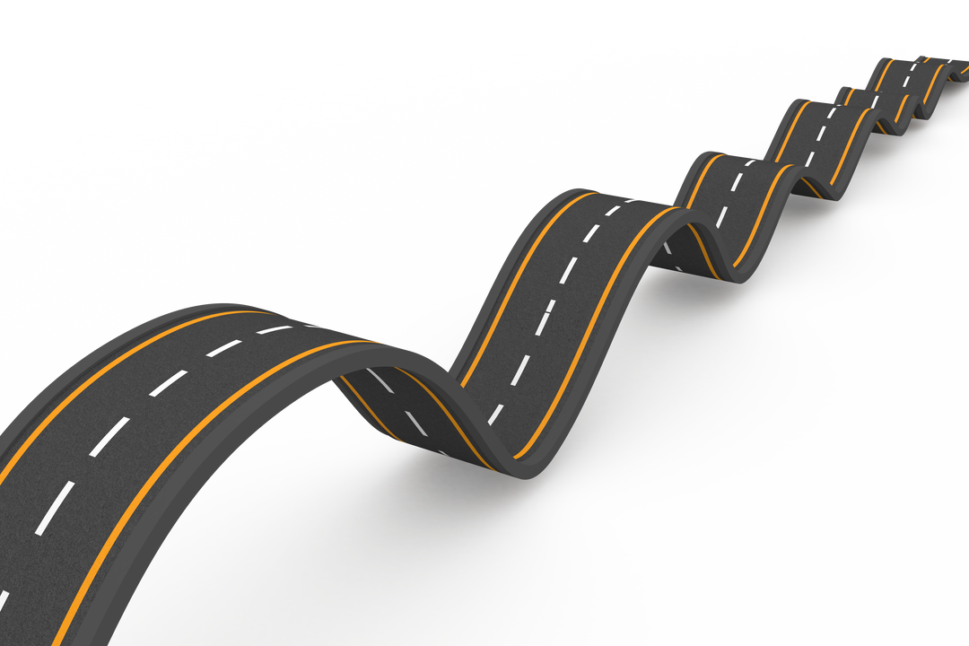 Wavy Road Vector Illustration on Transparent Background - Download Free Stock Images Pikwizard.com