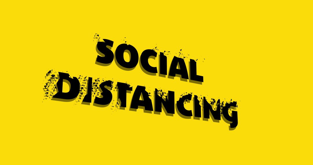 Social Distancing Digital Art with Dissolving Text Effect