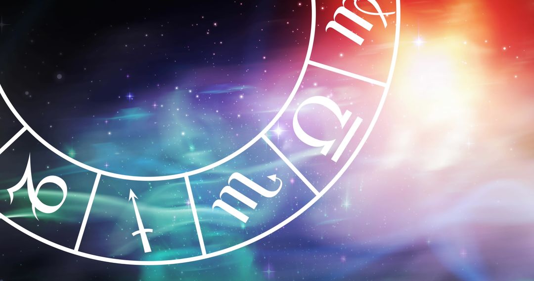 Glowing Astrology Horoscope Wheel with Aquarius Star Sign - Free Images, Stock Photos and Pictures on Pikwizard.com