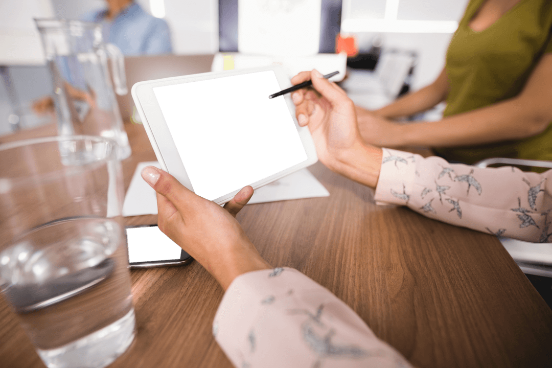 Transparent Screen in Creative Office Collaborating