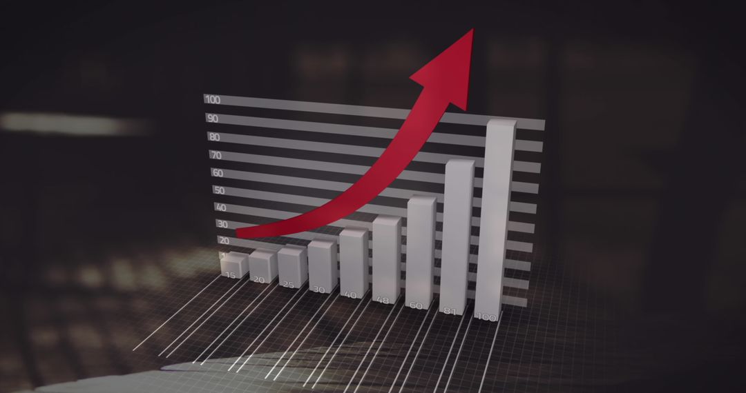 Dynamic Graph with Upward Arrow Depicting Growth and Progress - Free Images, Stock Photos and Pictures on Pikwizard.com