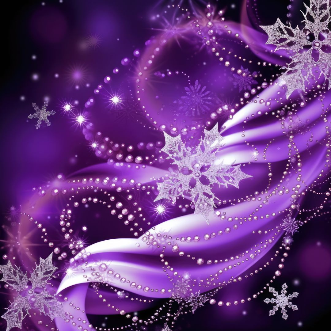 Elegant Purple Holiday Background with Snowflakes and Lights - Free Images, Stock Photos and Pictures on Pikwizard.com