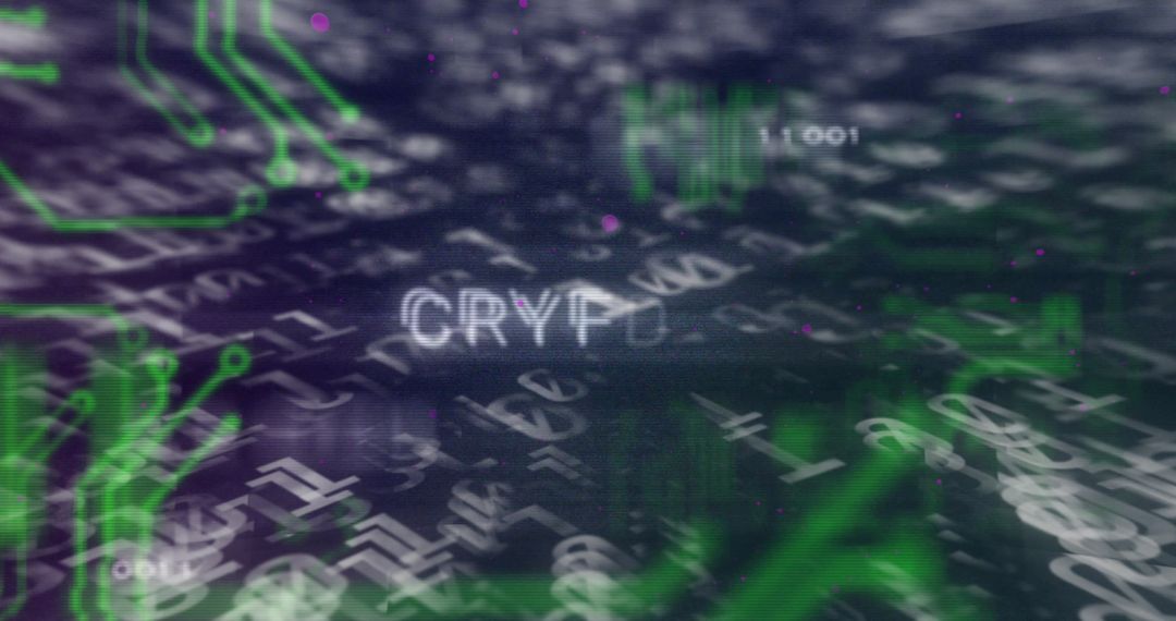 Cyber Security Concept with Computer Circuit Board Overlay