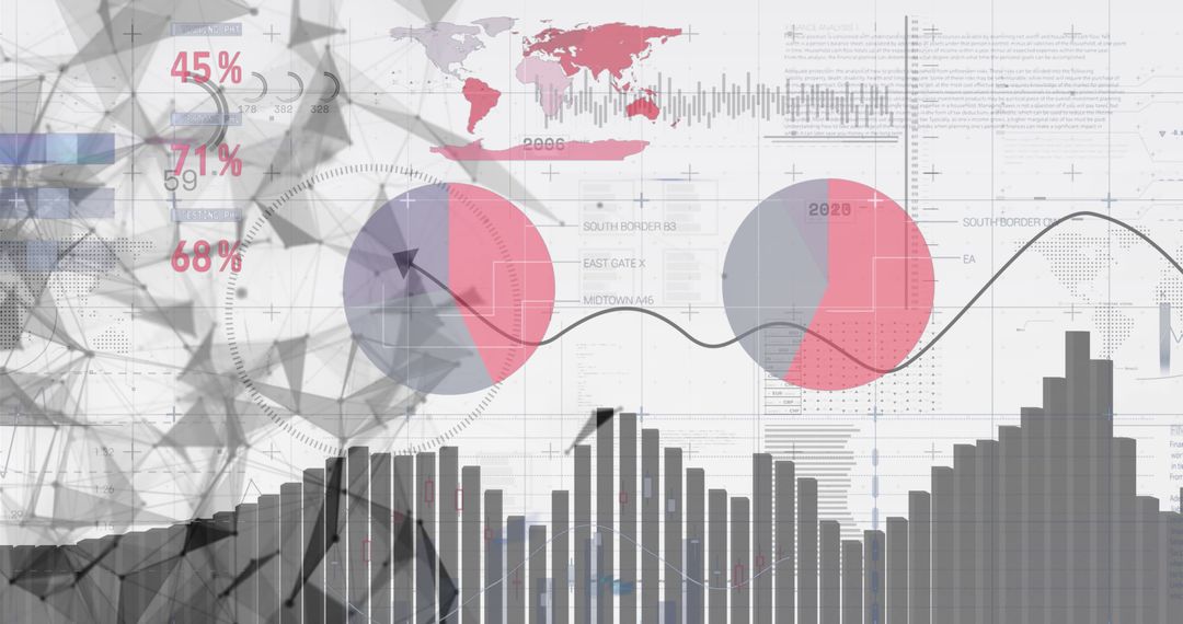 abstract global data visualization with graphs and charts - Free Images, Stock Photos and Pictures on Pikwizard.com