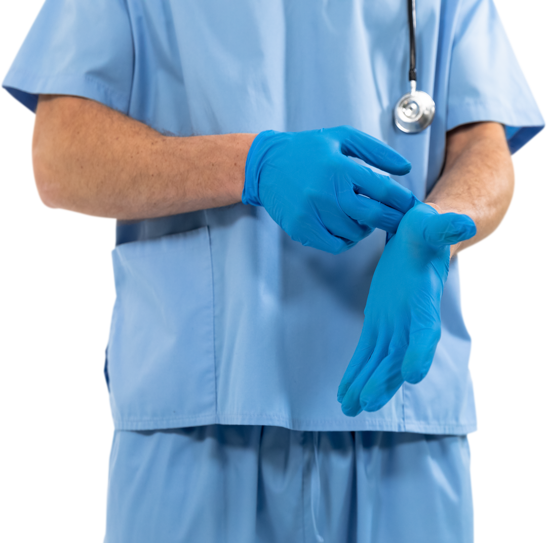 Transparent Mid Section Health Worker Wearing Gloves and Stethoscope - Download Free Stock Images Pikwizard.com