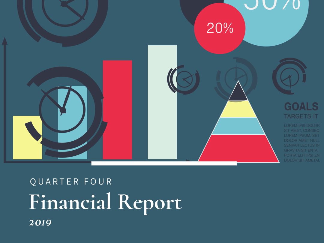 Bold Financial Report Charts and Graphics for Presentations