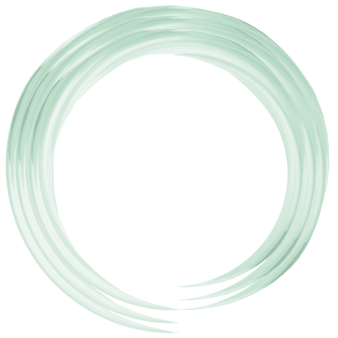 Abstract Green Circles with Copy Space on Transparent Background