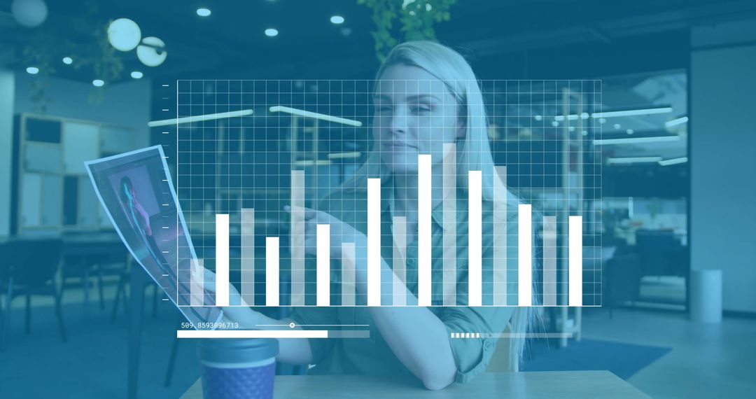 Digital Financial Data Analysis in Modern Office Space