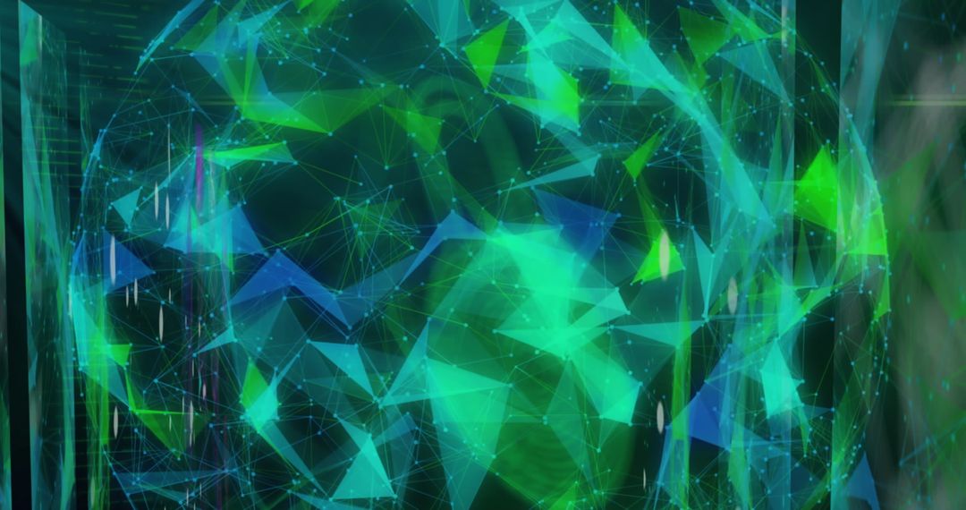 Futuristic Digital Locks and Networks Conceptual Art