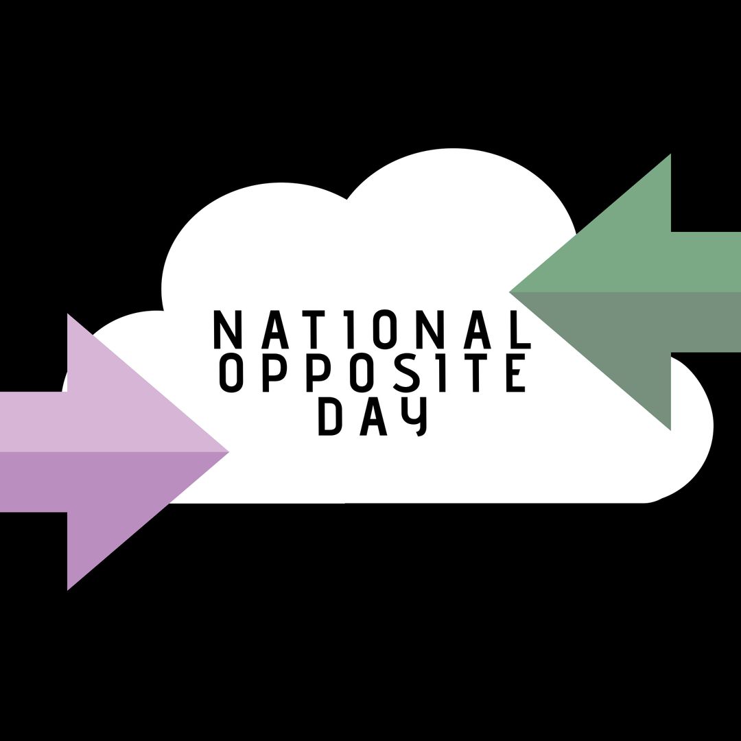 National Opposite Day Celebration with Contrasting Arrows
