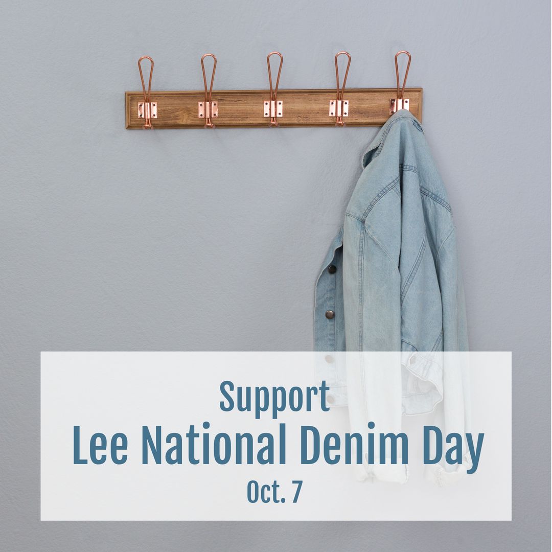 Support Lee National Denim Day Celebration with Jacket on Hook