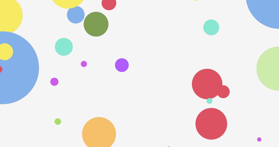 Colorful Circles and Stars on White Background for Celebrations