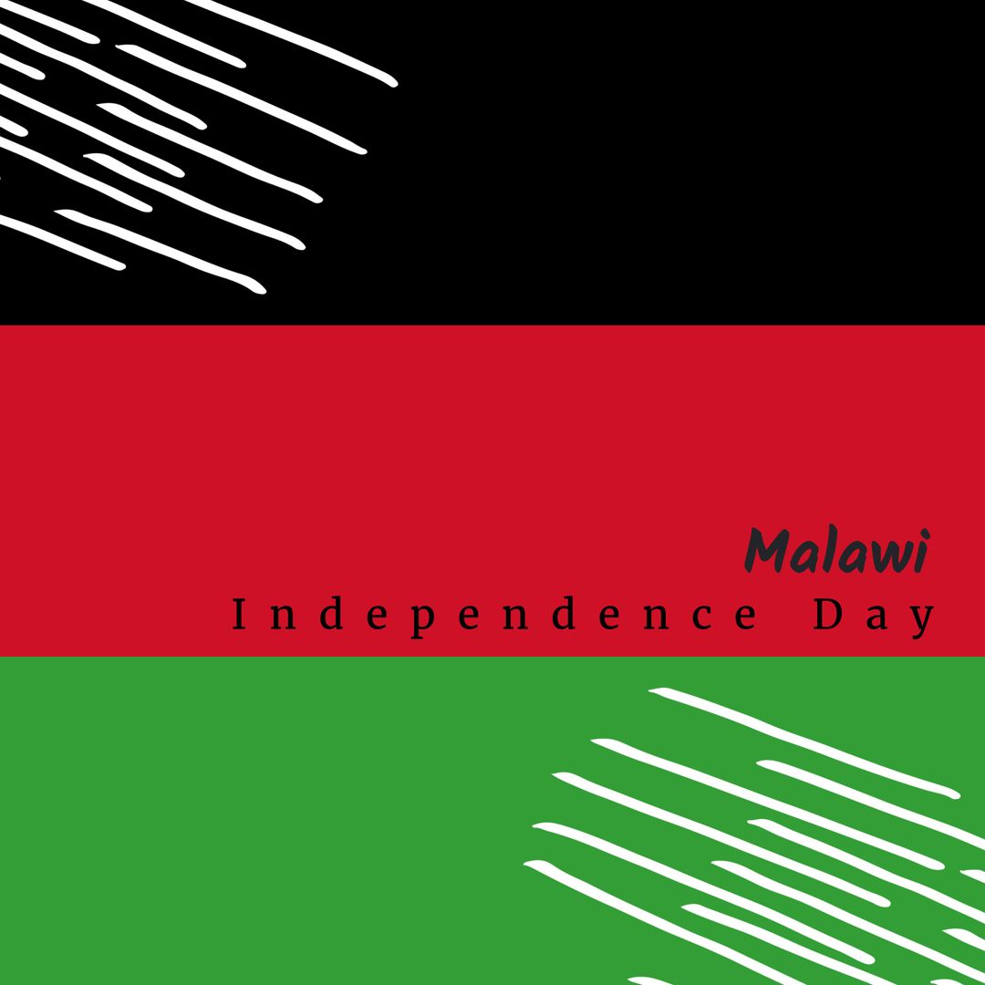 Malawi Independence Day with Flag Banner Design