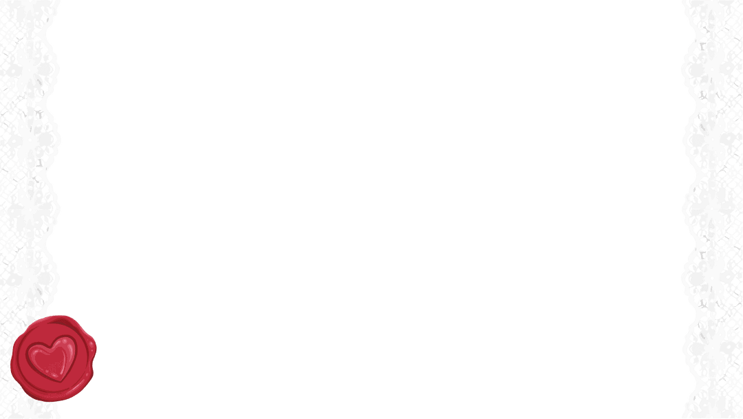 Transparent Lace Frame with Heart Seal for Elegant Invitations