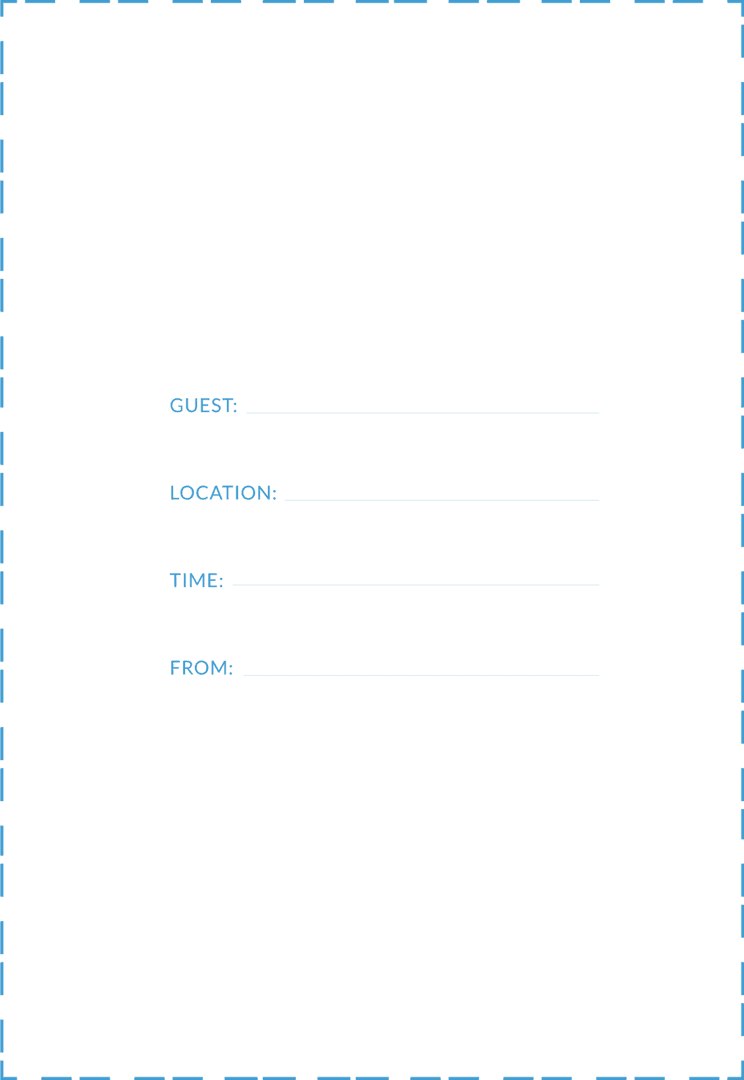 Transparent Blue Frame Invitation Template with Text Space