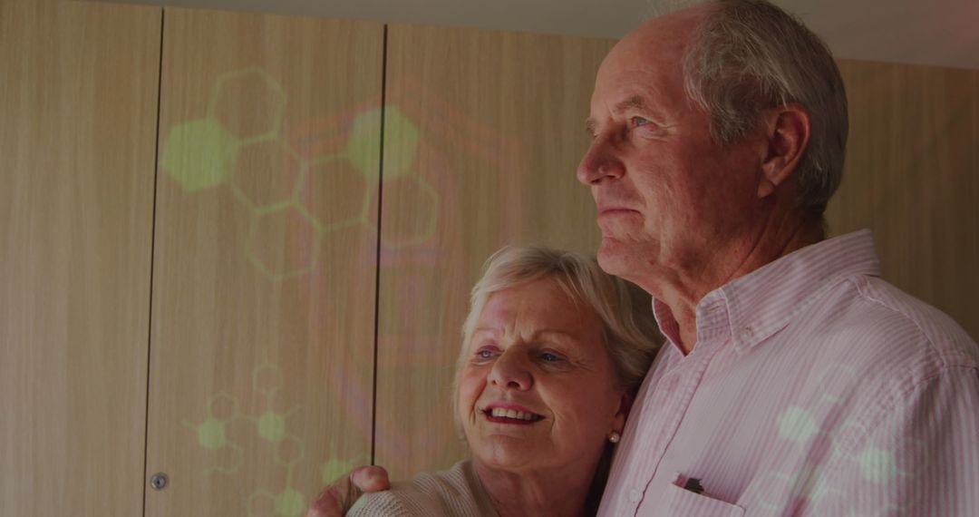 Senior Couple Embracing Technology Concepts with Happy Expressions